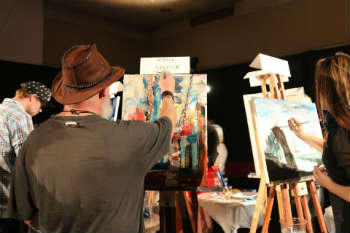 Like Patrick S. Greene (pictured left), artists try to employ a unique artistic technique to set them apart from their competitors. [Photo courtesy of Cat Hennessy]
