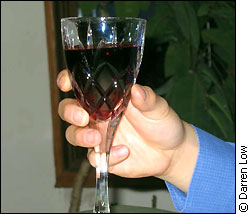 glass of red wine