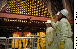 Engineers at Bruce Power working on an older Candu reactor