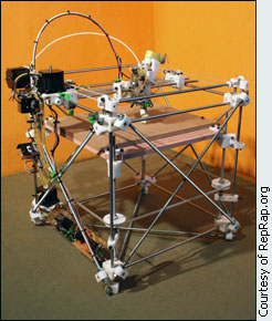 This is a picture of RepRap's Darwin 3D printer