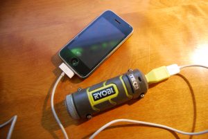 Recharging a cell phone with an external battery