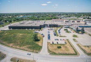 An aerial view of the former Hershey plant in Smith's Falls, ON.