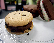 Gluten-free chocolate chip cookie sandwich at Auntie Loo's Treats in the ByWard Market
